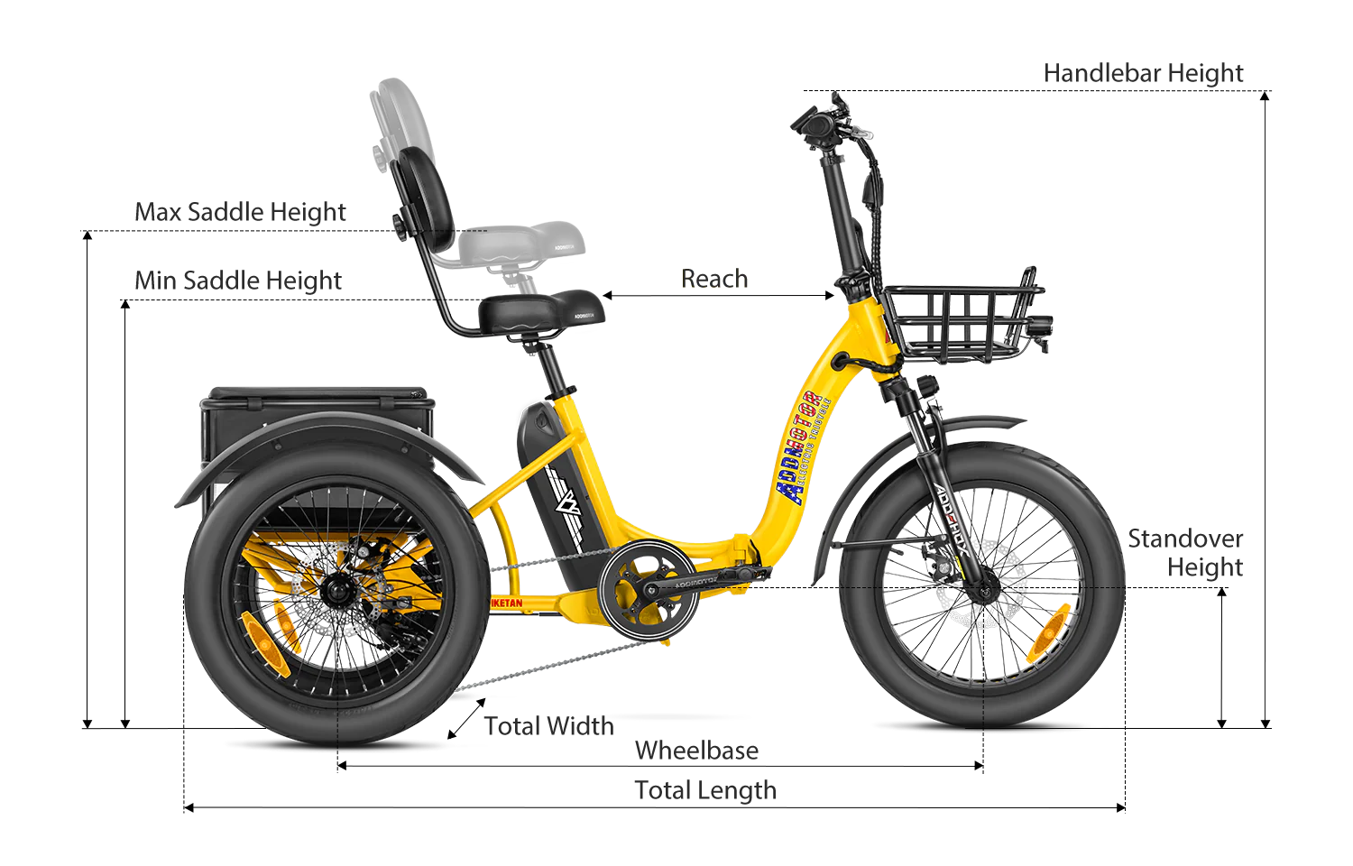 Addmotor Triketan M-330F Folding Electric Trike - Image 7