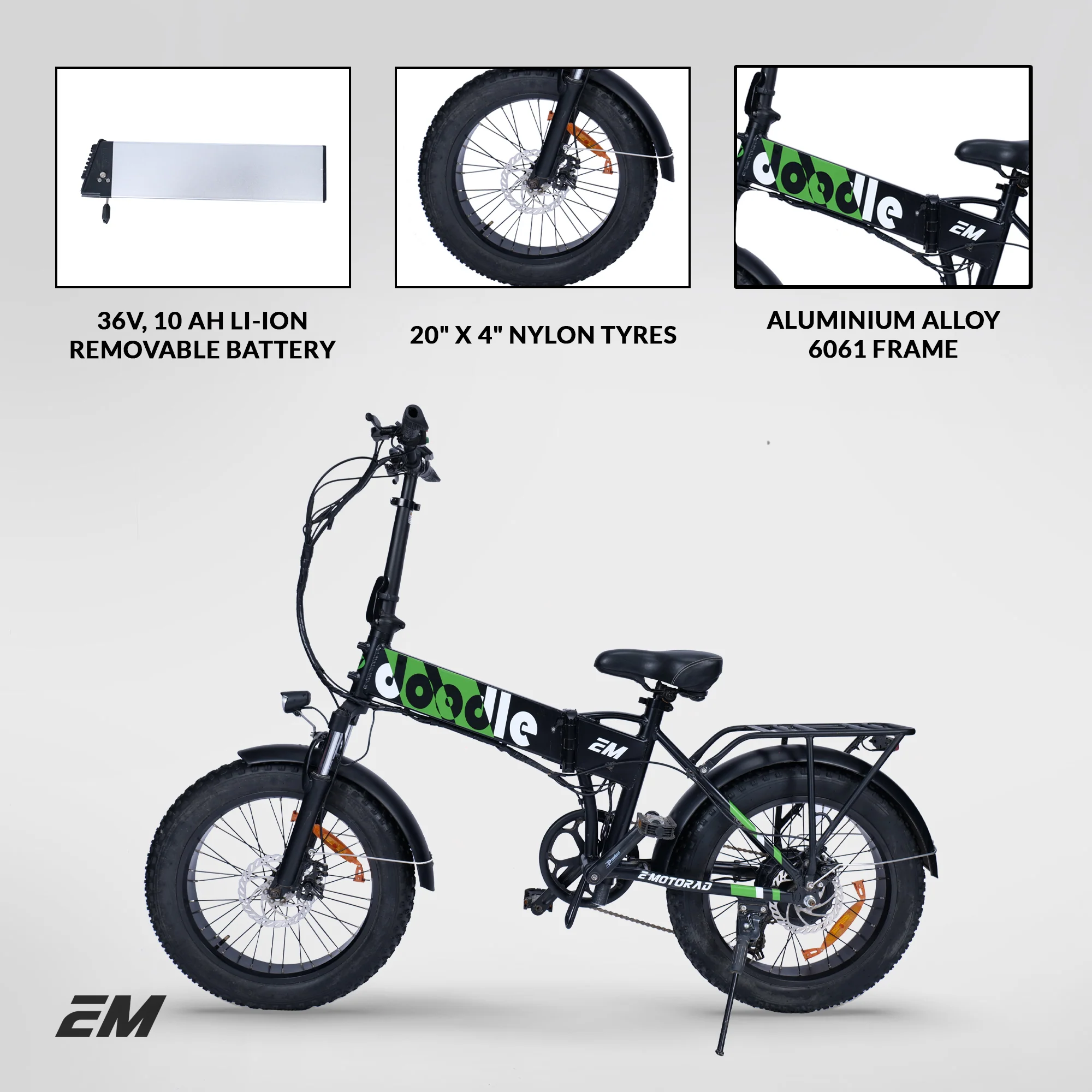 Emotorad Doodle Electric Folding Bike - Image 10