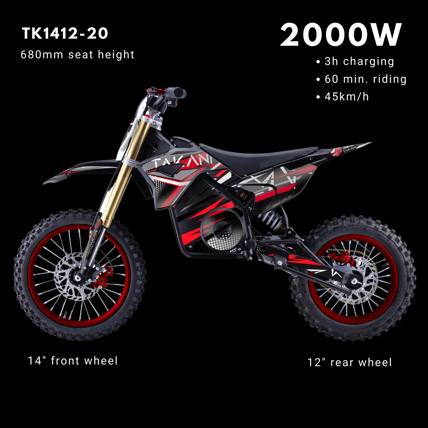 Takani TK1412-20 Kids Electric Dirt Bike - Image 6